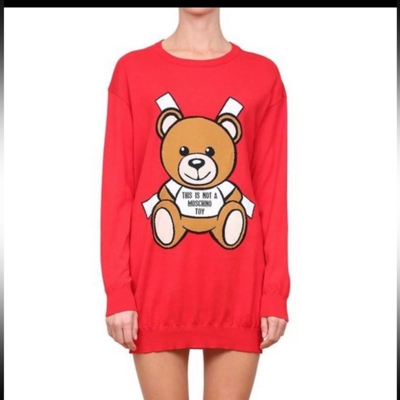 Red Moschino mini dress / oversized shirt size XS Like new.